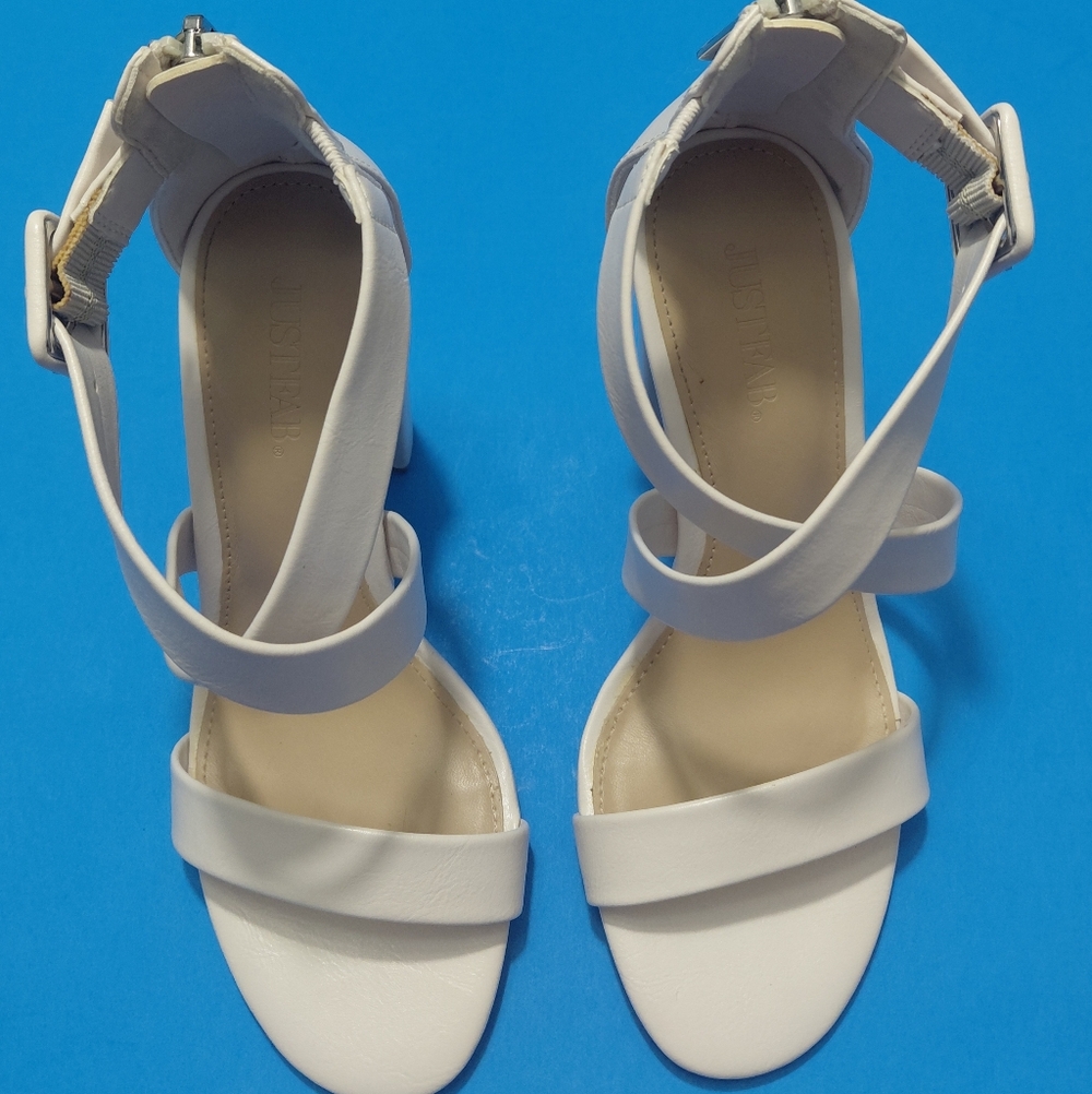 JUST FAB Women's Emily Strappy Block Heel Sandals Size 5.5
